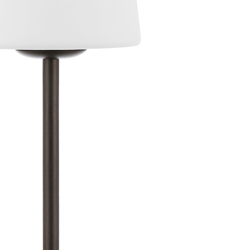 USB Table Lamp With Empire Shade - Antiqued Bronze