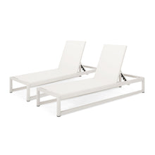 Load image into Gallery viewer, Outdoor Nylon Mesh Chaise Lounge, (Set of 2)
