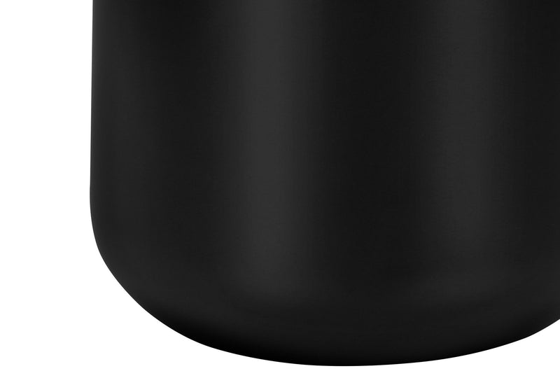 Concrete Urn Table Lamp With Gray Drum Shade - Black
