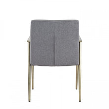 Load image into Gallery viewer, Upholstered Fabric Dining Chair With Arms - Gray
