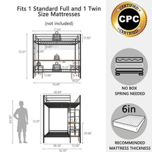 Load image into Gallery viewer, Ethan - Bunk Bed With Desk, Charging Station, Storage Shelves
