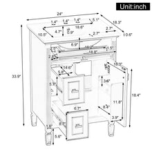 Load image into Gallery viewer, Modern Bathroom Vanity With Sink, Flip Drawer, 2 Drawers, Adjustable Shelf
