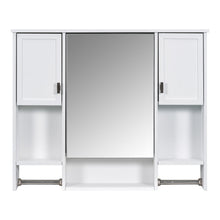Load image into Gallery viewer, Wall Mounted Bathroom Storage Cabinet With Mirror, Medicine Cabinet With Towel Bar
