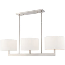 Load image into Gallery viewer, 22" Three Light Dimmable Chandelier With Shades - Nickel
