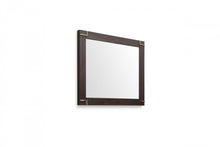 Load image into Gallery viewer, 33" Brown And Framed Accent Mirror - Gold
