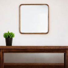 Load image into Gallery viewer, 32" Square Framed Accent Mirror - Brown
