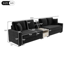 Load image into Gallery viewer, Modular Sofa Couch With Storage Armrest And Center Console
