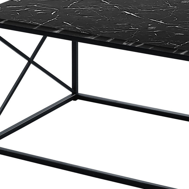 Metal Coffee Table (Set of 3) - Black