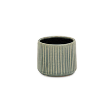 Load image into Gallery viewer, Striped Round Pot Planter (487415) - Green
