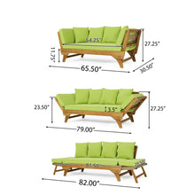 Load image into Gallery viewer, Outdoor Acacia Wood Expandable Daybed With Cushions
