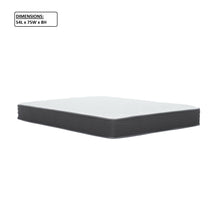 Load image into Gallery viewer, 8" Pocket Spring Hybrid Bed In A Box Mattress, Soft Gel Memory Foam - Gray / White - Full
