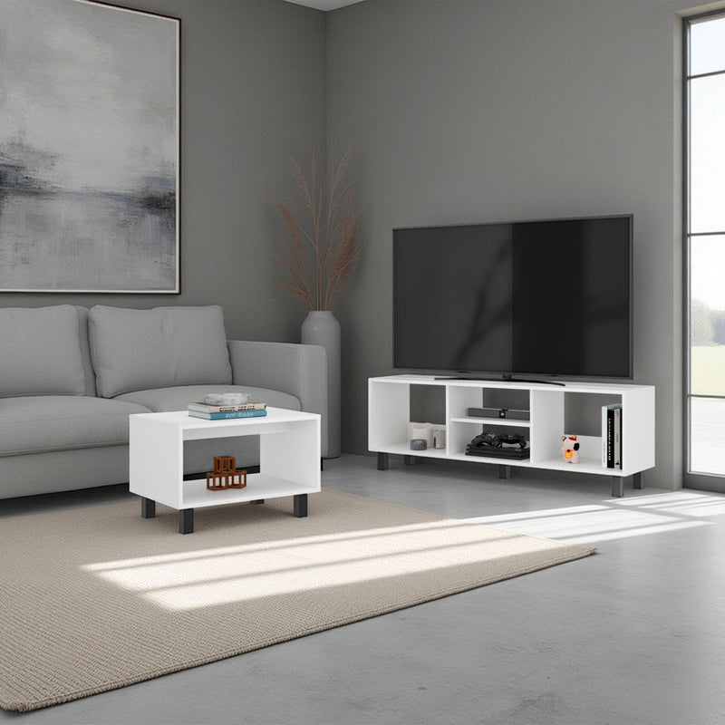 Wood Fireplace Entertainment Center (725193) - White