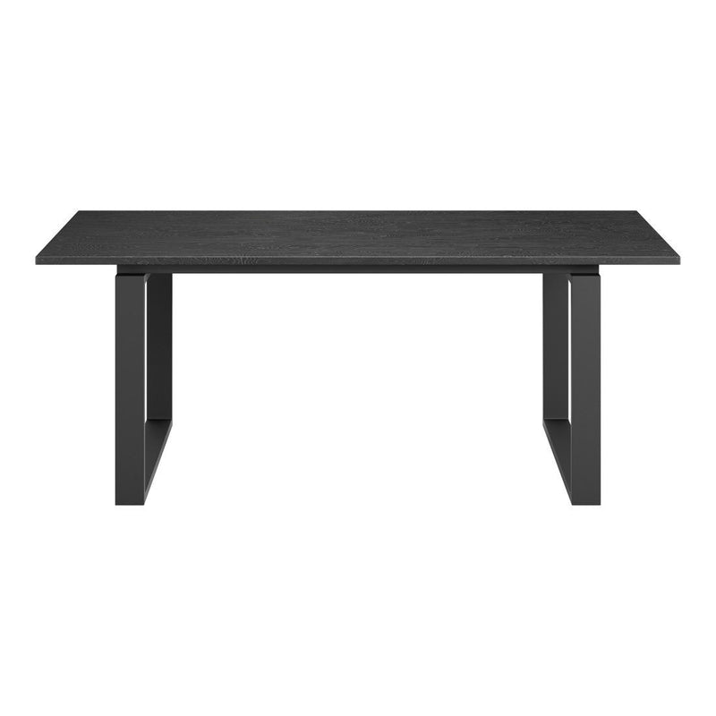 Wood Sled Base Dining Table - Black