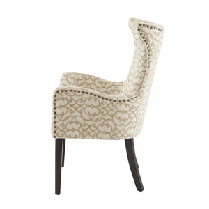 Angelica - Dining Arm Chair With Bronze Nailhead Trim (Set of 2) - Tan