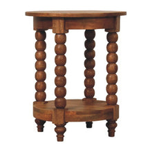 Load image into Gallery viewer, Solid Wood Round End Table With Shelf (719341) - Brown
