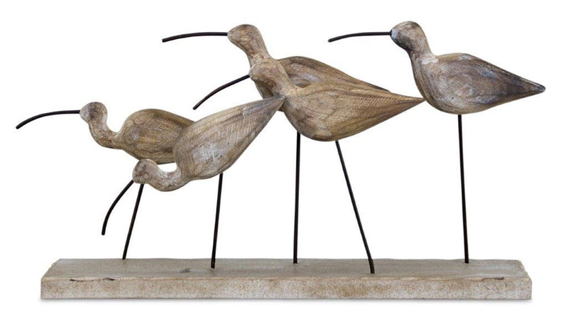 Coastal Plover Birds Tabletop Sculpture - Natural / Sand
