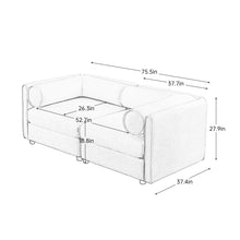 Load image into Gallery viewer, Stylish Sofa With Storage Seat And Cylindrical Backrest
