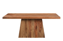 Load image into Gallery viewer, 75" Wood Pedestal Base Dining Table - Brown
