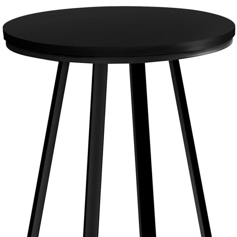 22" Round End Table - Black