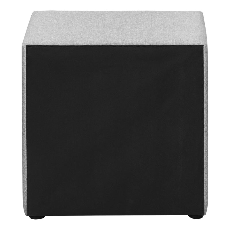 Linen Blend Two Drawer Nightstand - Gray
