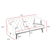 Load image into Gallery viewer, PINK  Convertible Folding Futon Sofa Bed , Sleeper Sofa Couch for Compact Living Space.
