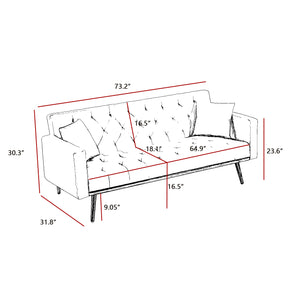 PINK  Convertible Folding Futon Sofa Bed , Sleeper Sofa Couch for Compact Living Space.