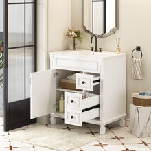 Load image into Gallery viewer, Bathroom Vanity With Sink, Cabinet With 2 Drawers And Adjustable Shelf
