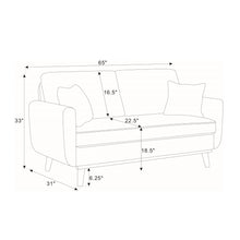 Load image into Gallery viewer, Upholstered Loveseat With Arms And Pillows
