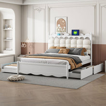 Load image into Gallery viewer, Storage Platform Bed, With 2 Big Drawers, Trundle, One Set Of Sockets &amp; USB Ports
