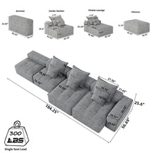 Load image into Gallery viewer, Modern Oversized Diy Combination Modular Sectional Sofa With Pillows
