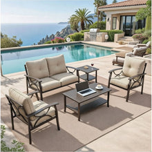 Load image into Gallery viewer, Patio Furniture Set With Coffee Table And Cushions For Backyard
