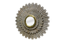 Load image into Gallery viewer, 44" Antiqued Sunburst Framed Accent Mirror - Gold

