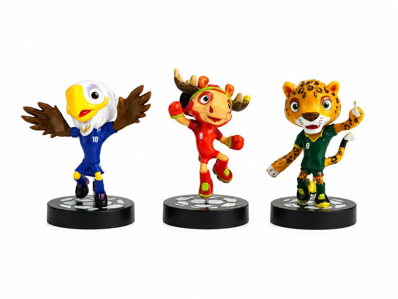 Fifa 2026" World Cup Collectible Mascot Vinyl Figurines (Set of 3) - Red