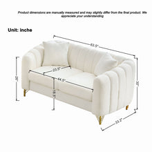 Load image into Gallery viewer, Loveseat Sofa For Living Room And Bedroom - Beige
