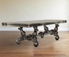 Load image into Gallery viewer, 46" Solid Wood Trestle Base Dining Table - Platinum
