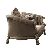 Load image into Gallery viewer, Velvet Loveseat And Toss Pillows - Bone
