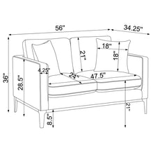 Load image into Gallery viewer, Saba - Cushion Back Loveseat With Pillow Top Arms - Light Gray
