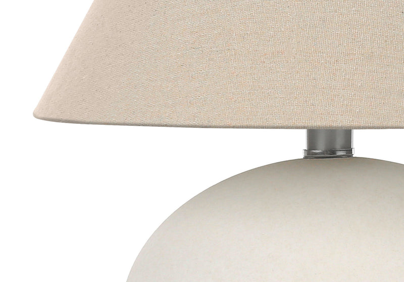 16" Ceramic Round Table Lamp With Empire Shade - Cream