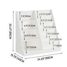 Load image into Gallery viewer, Bookshelf And Toy Storage Organizer, 4 Tier Bookcase With Display Stand For Playroom

