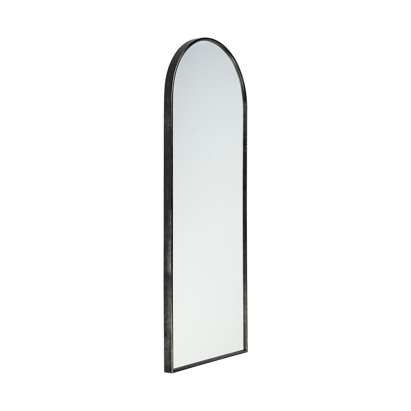 Arch Full Length Hanging Metal Mirror - Black