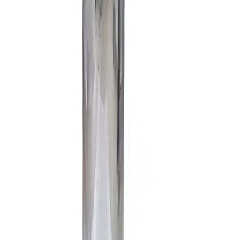 24" Rounded Wood And Iron Bar Table - White And Silver