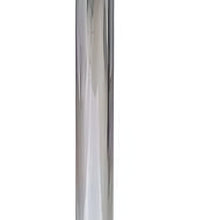 Load image into Gallery viewer, 24" Rounded Wood And Iron Bar Table - White And Silver
