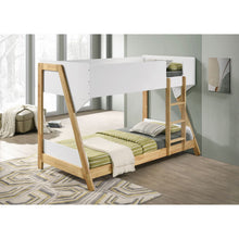 Load image into Gallery viewer, Fjord - Twin Over Twin Bunk Bed, Fits Standard Mattresses - White / Natural
