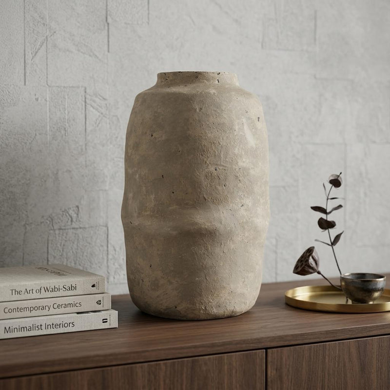Mache Table Vase (729949) - Gray
