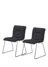 Load image into Gallery viewer, Modern Upholstered Fabric Dining Side Chairs (Set of 2) - Gray
