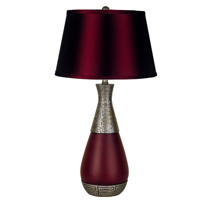 Contemporary Table Lamp - Maroon