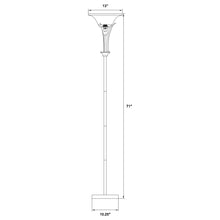 Load image into Gallery viewer, Jessa - Torchiere Floor Lamp With Soft Glass Shade - Silver

