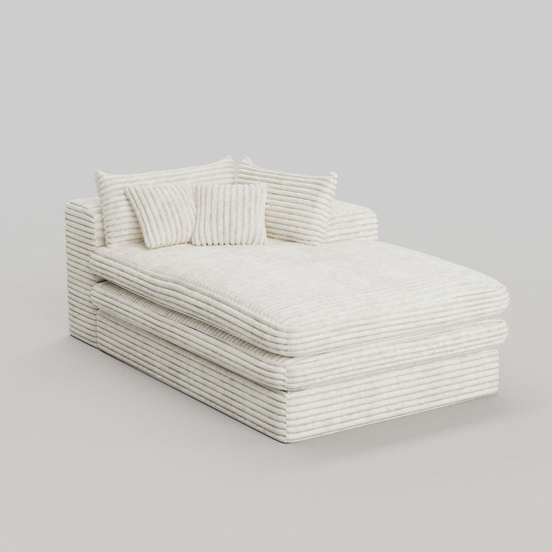 Corduroy Lounge Chair (724084) - White