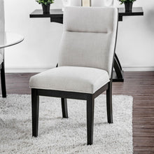 Load image into Gallery viewer, 2 Tone Chairs With Tapered Legs (Set of 2) - Beige / Black / Black
