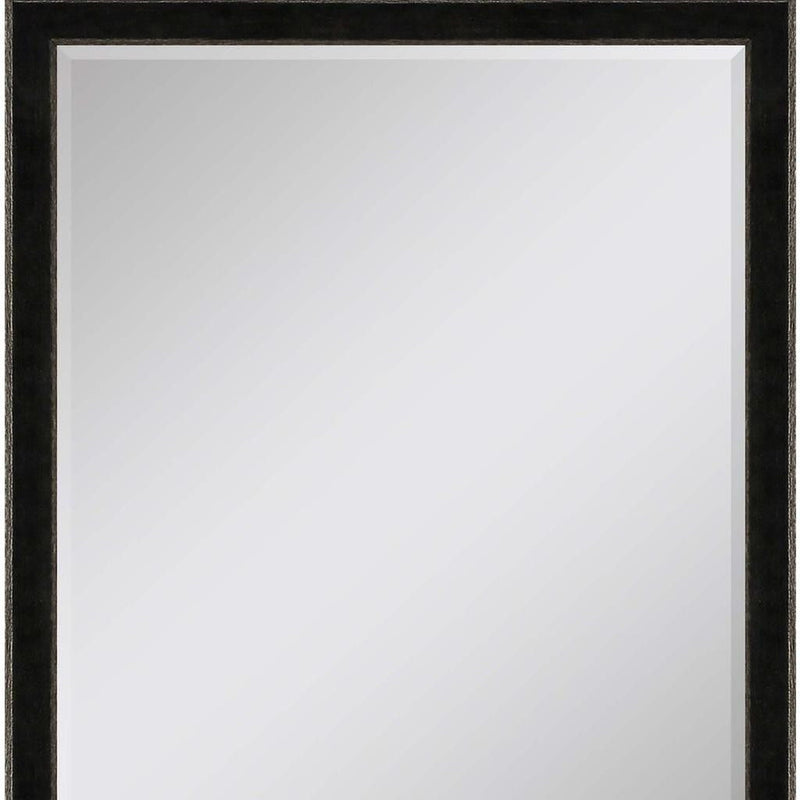 52" Wood Accent Mirror - Dark Brown